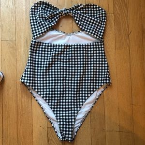 Gingham one piece swimsuit